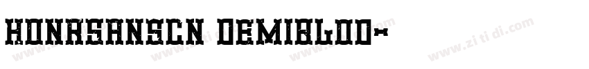 HONRSansCN DemiBlod字体转换